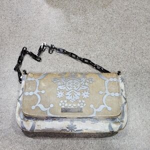 |Gucci Velor Chain Shoulder Bag Silver..Authentic..!! w/COA.